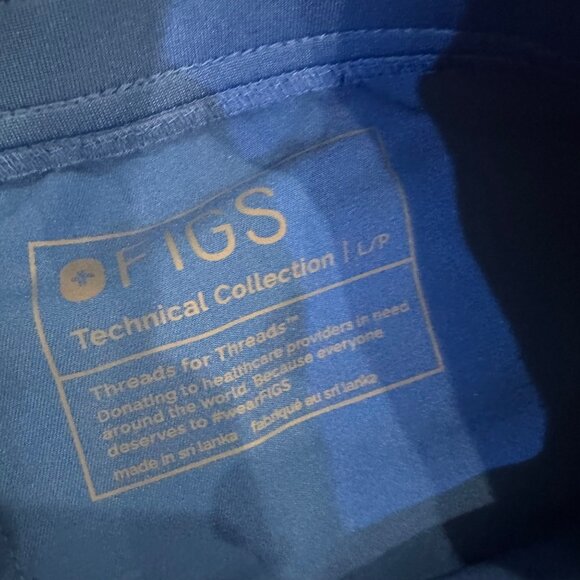 FIGS WOMENS ROYAL BLUE SCRUB PANTS LARGE PETITE - Picture 7 of 10